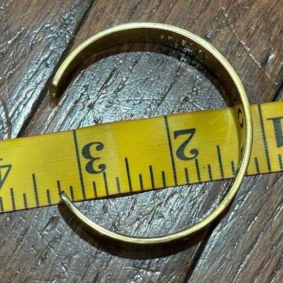 Rustic Cuff Gold-Tone Class of 2016 Cut-Out Cuff Bracelet Grad Gift Preowned - Picture 4 of 15